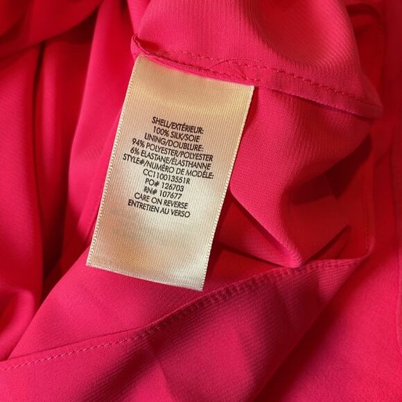 Alice + Olivia Tamar Silk Cutout Slit Braided Wild Pink Maxi Dress Size 2 - Picture 12 of 12